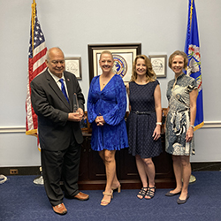 Del Sablan with Sara Amundson, Tracie Letterman and Jocelyn Ziemian - 2021 Humane Awards