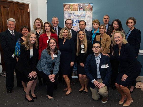 HSUS and HSLF staff gather at the Capitol to honor the 2022 Humane Award winners.